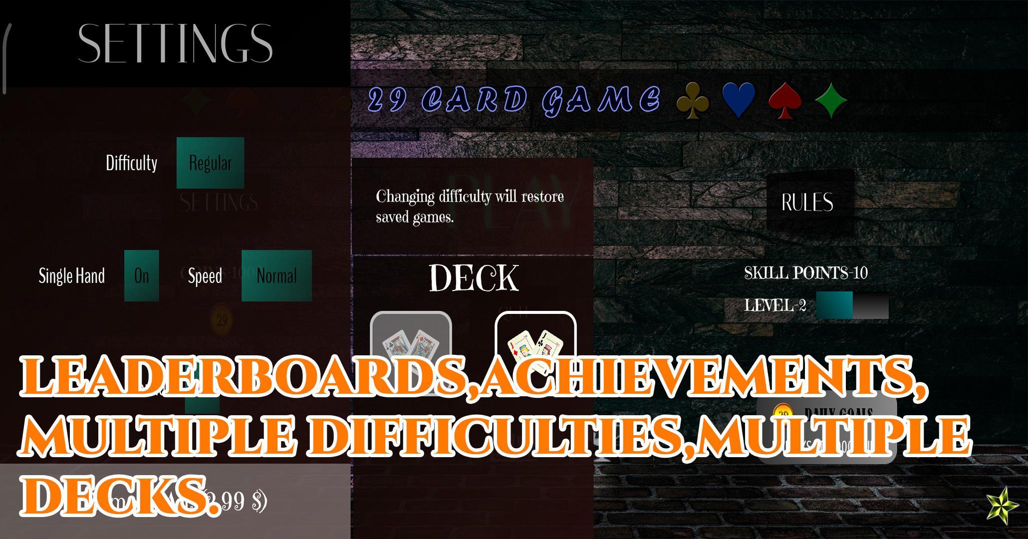 29 Card Game 4.0.10 Screenshot 6