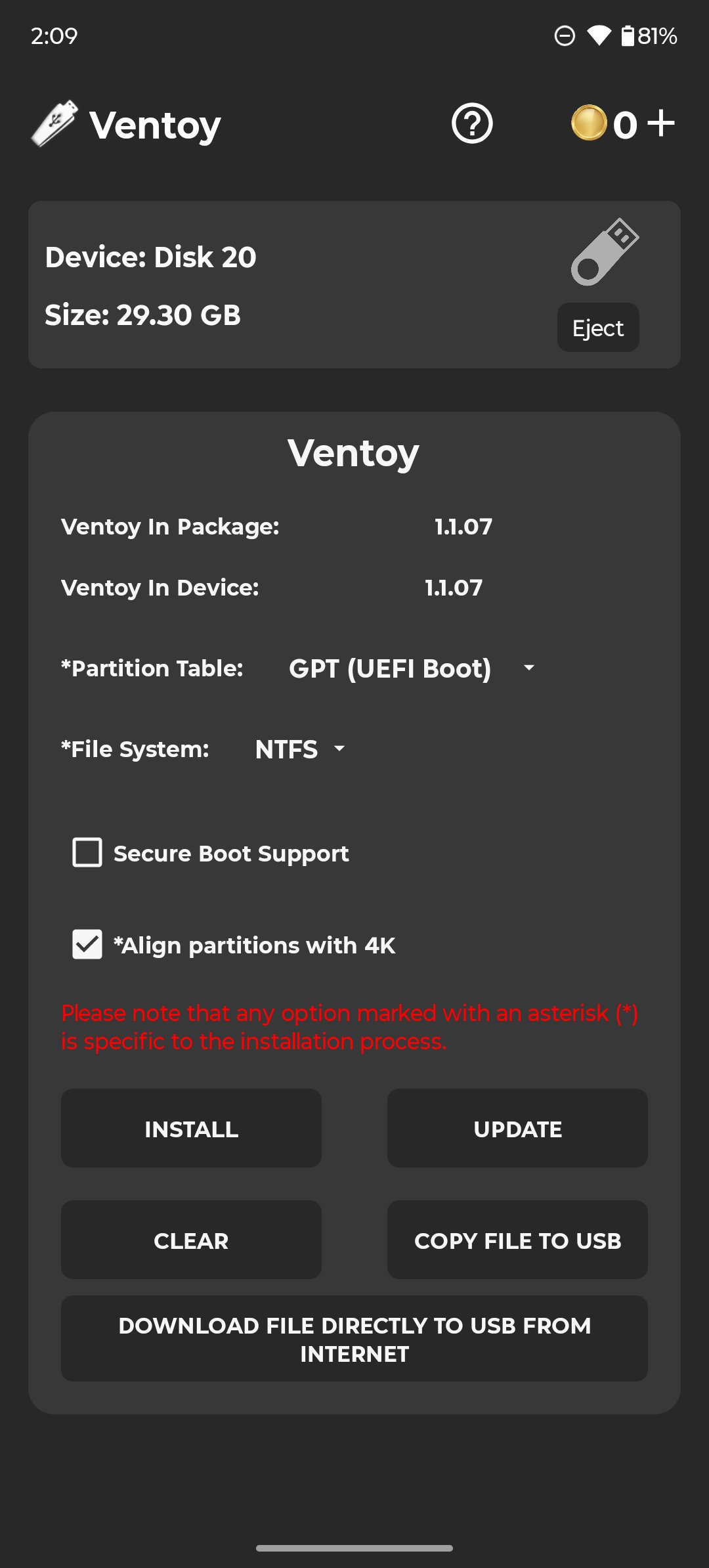 Ventoy 12.0.1 (1.1.17) Screenshot 8