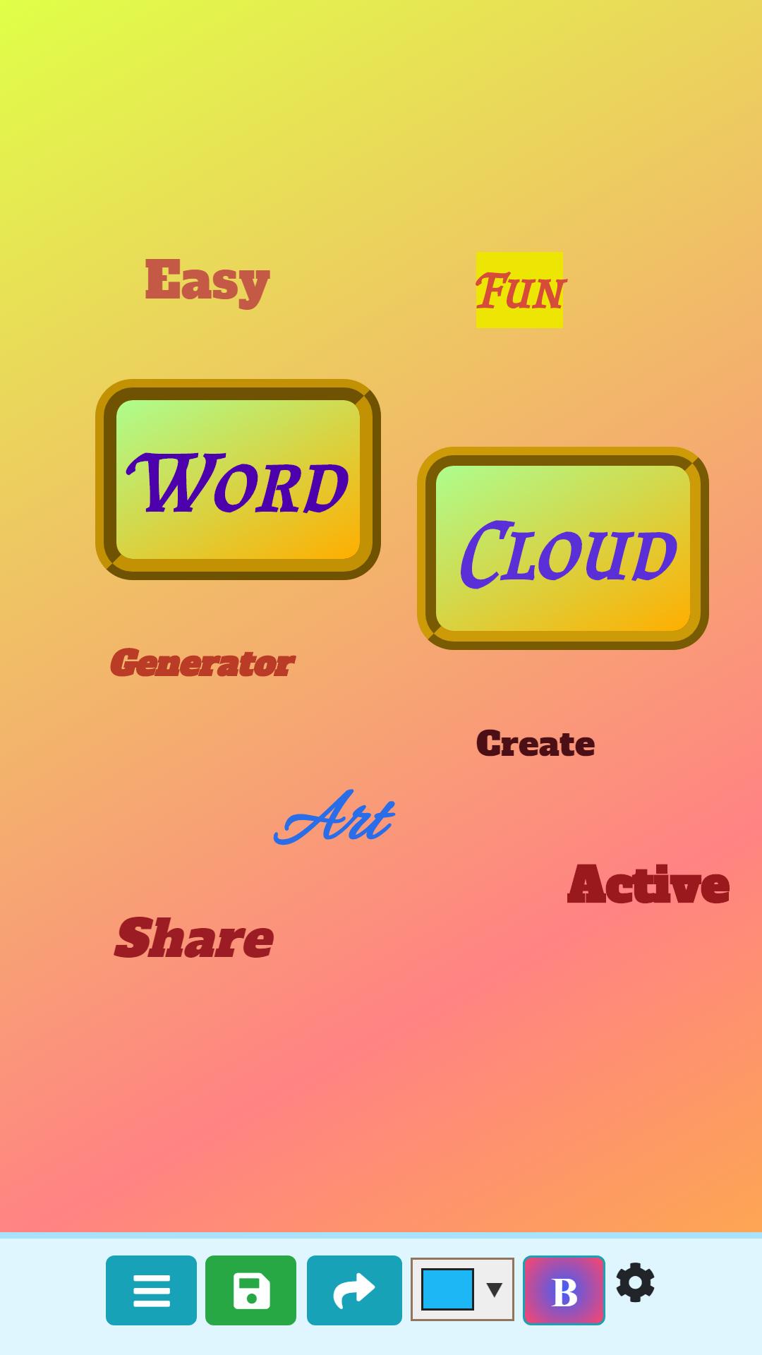 Word Cloud Easy Art Generator 1.0.33 Screenshot 1