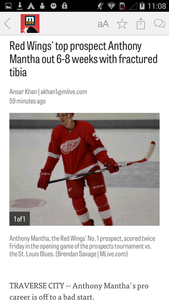 MLive.com: Red Wings News 4.0.26.1 Screenshot 2