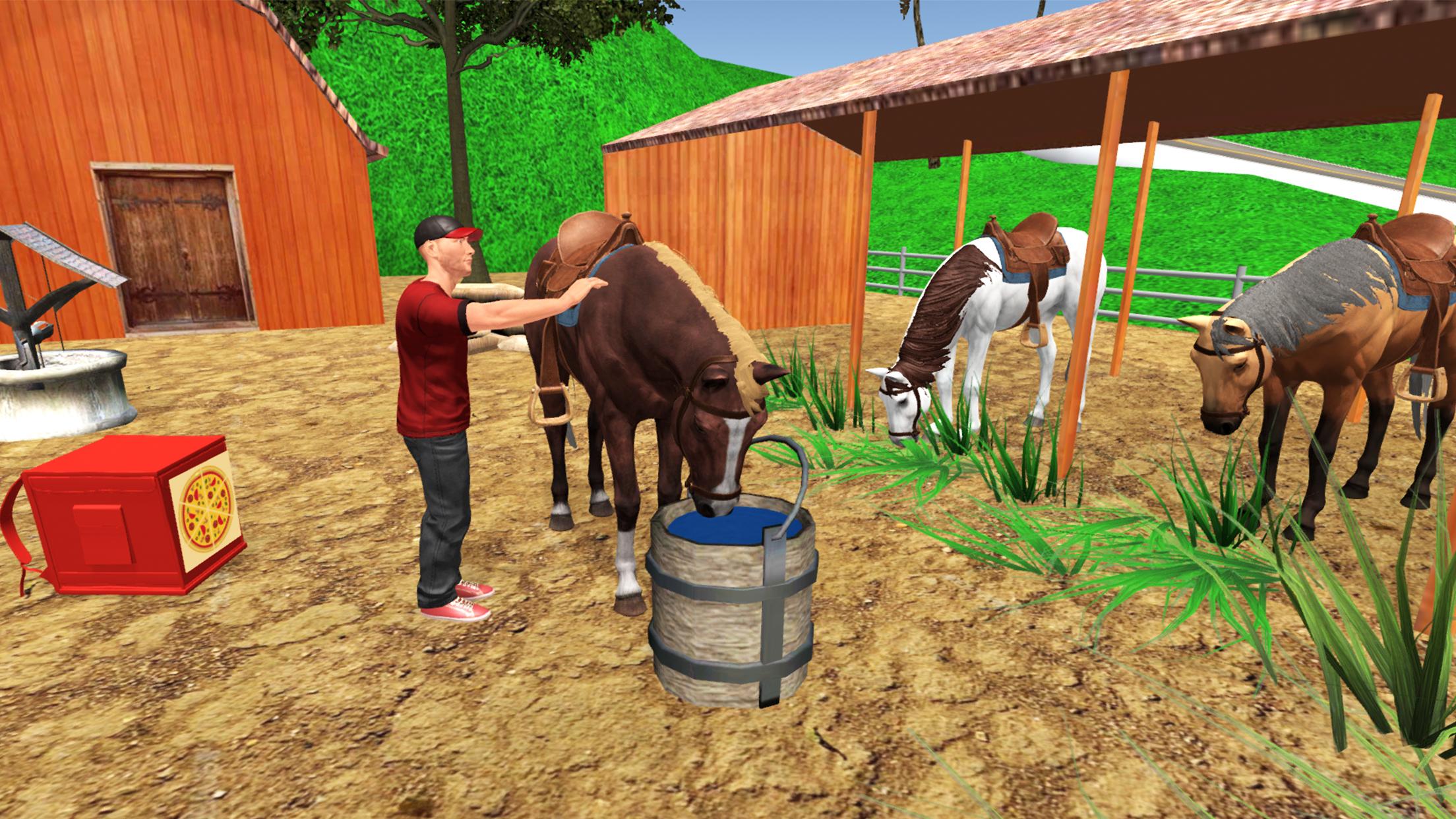 Mounted Horse Pizza Delivery Fast Food games 1.0 Screenshot 12