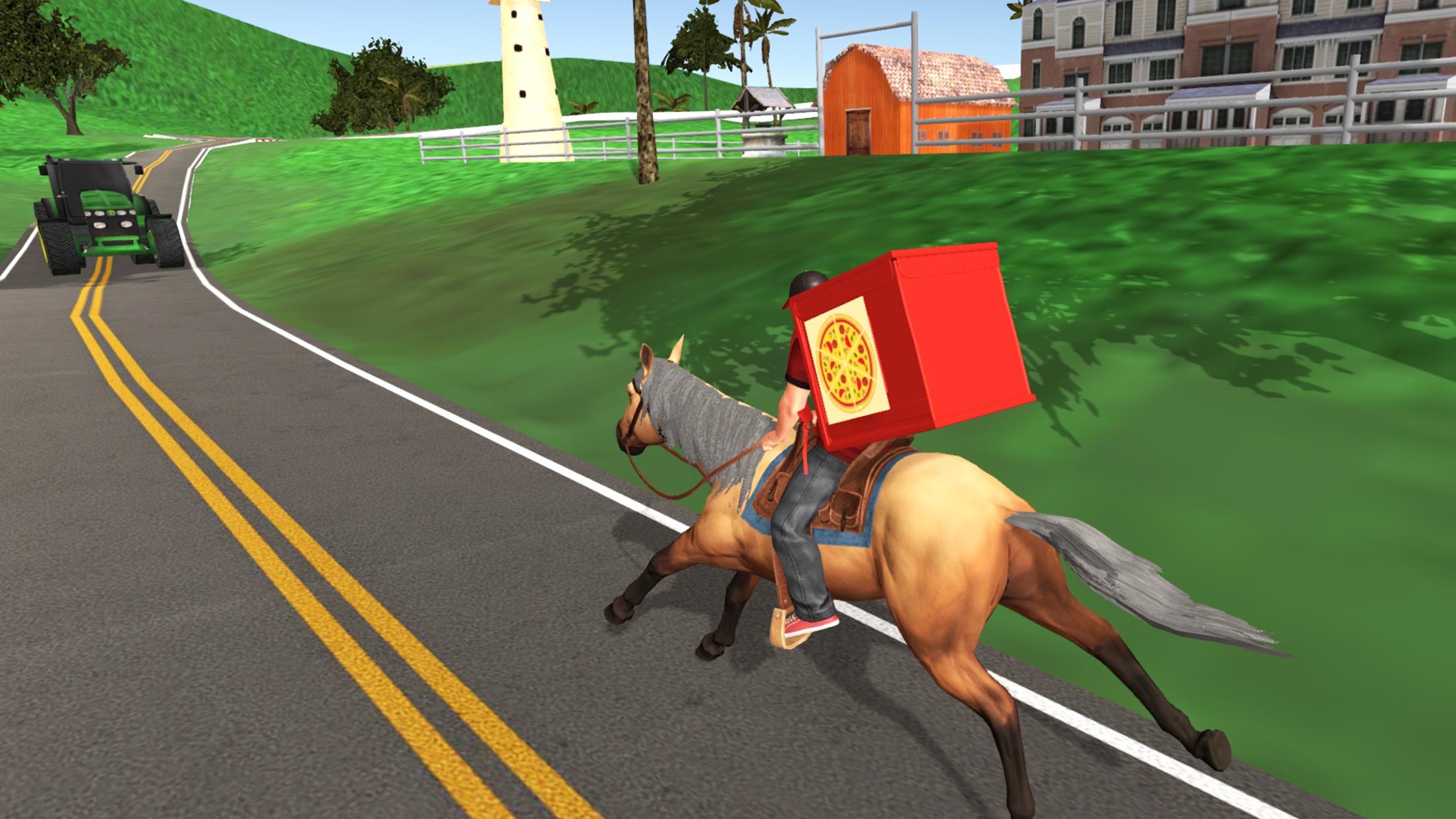 Mounted Horse Pizza Delivery Fast Food games 1.0 Screenshot 5