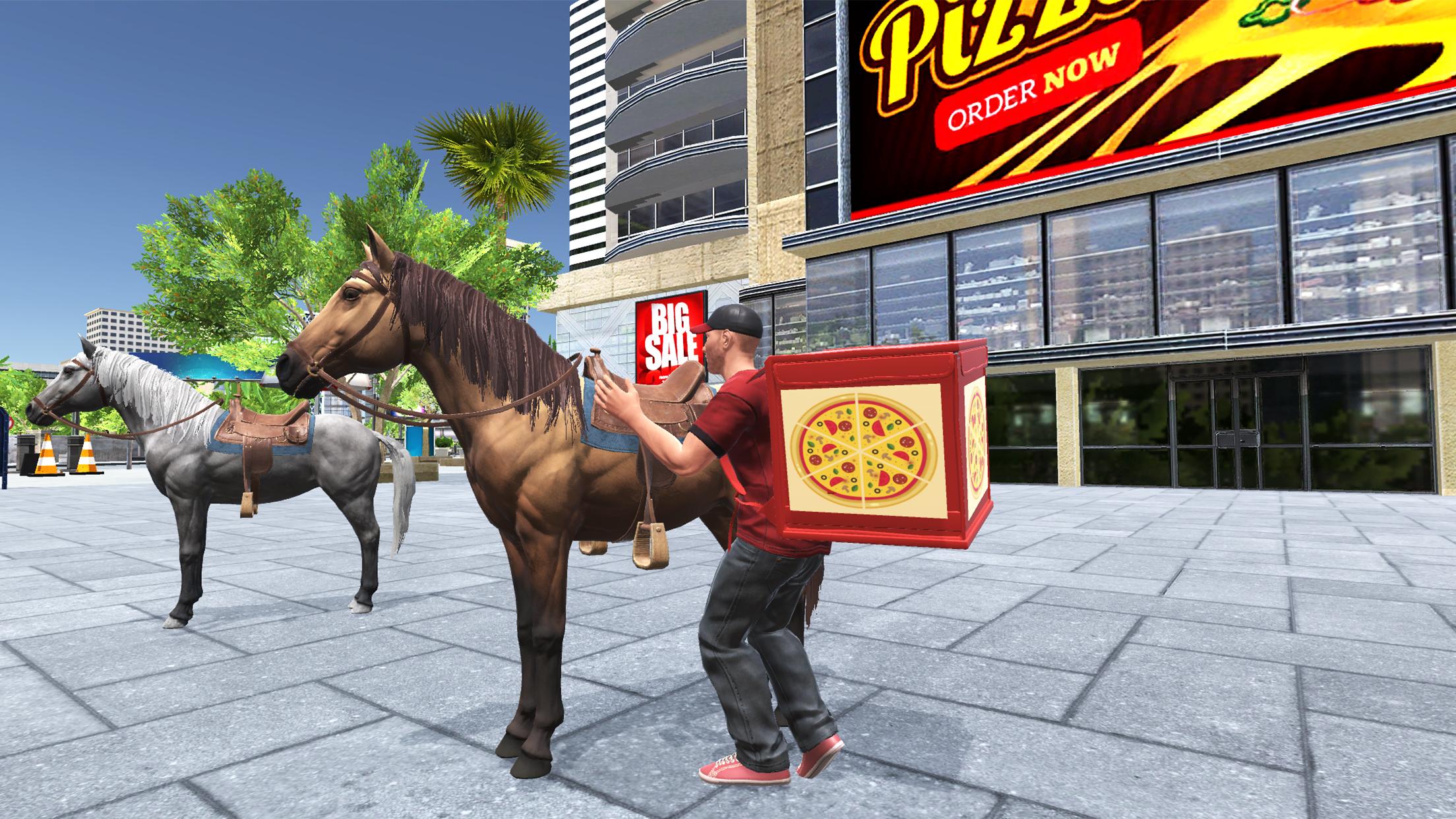 Mounted Horse Pizza Delivery Fast Food games 1.0 Screenshot 7