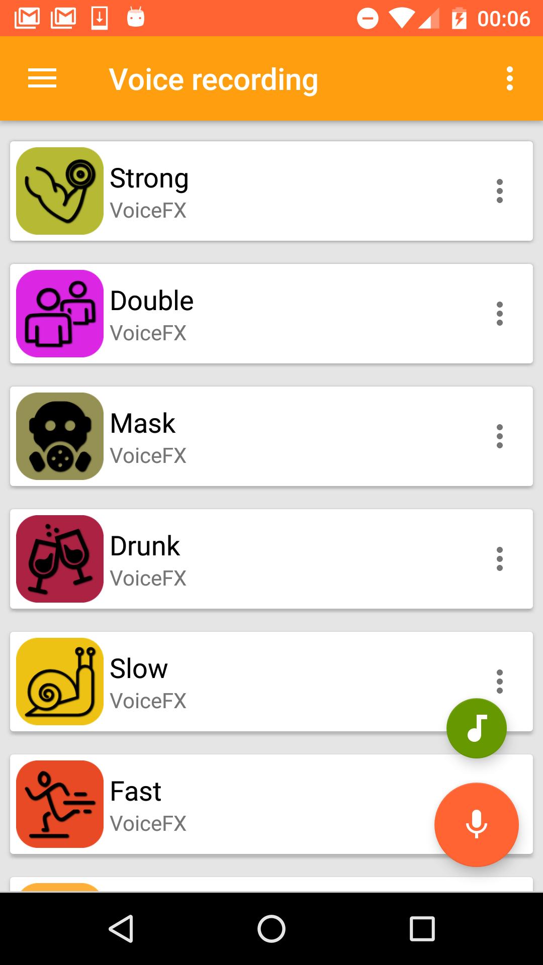 VoiceFX Voice Changer with voice effects 1.1.8-google Screenshot 4