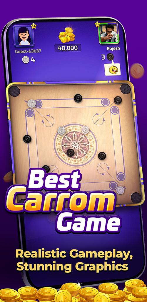 Carrom Gold Multiplayer Friends Board Games King 2.15 Screenshot 1