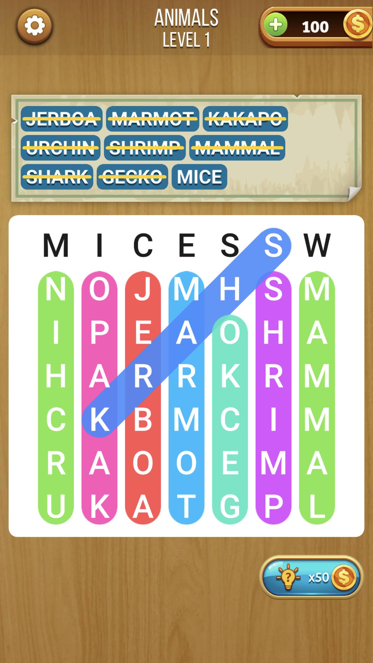 Hidden Words Word Search CrossWord Fun Game 1.0.1 Screenshot 1