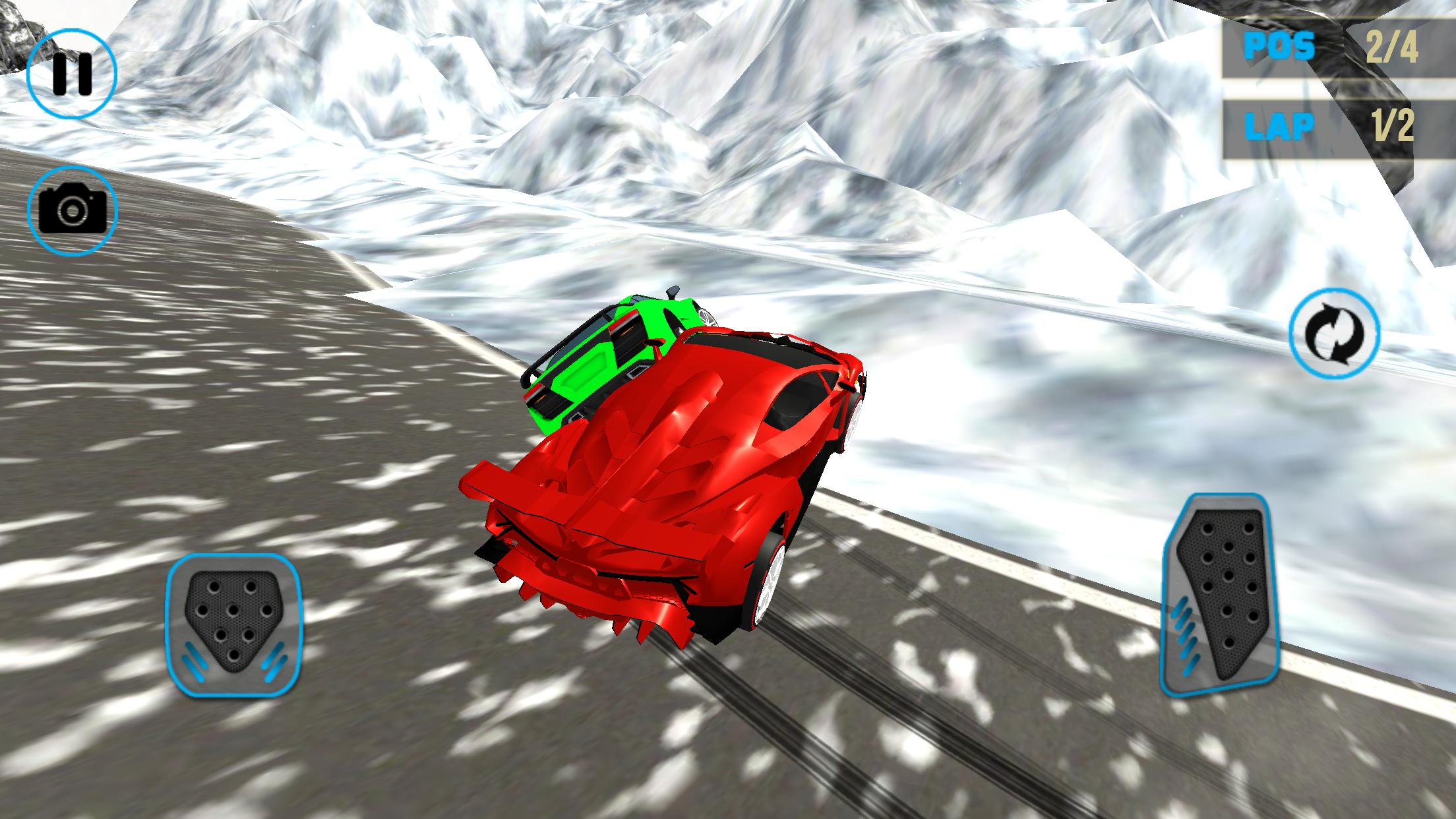 Lamborghini Car Snow Racing 1.0 Screenshot 2