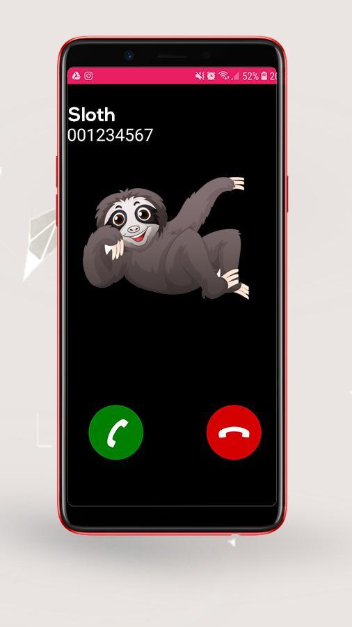 Sloth Fake Call 1.0 Screenshot 1