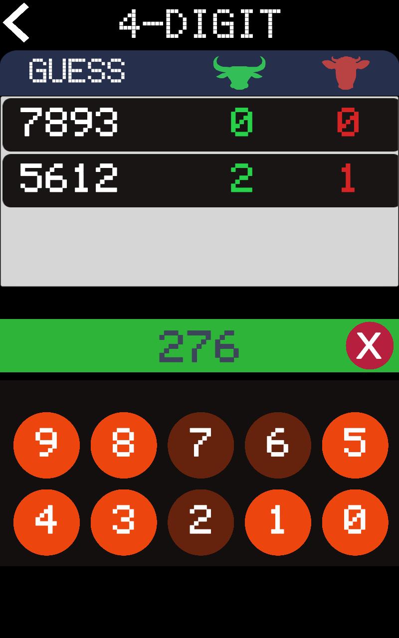 Bulls & Cows Mastermind 5 Screenshot 6