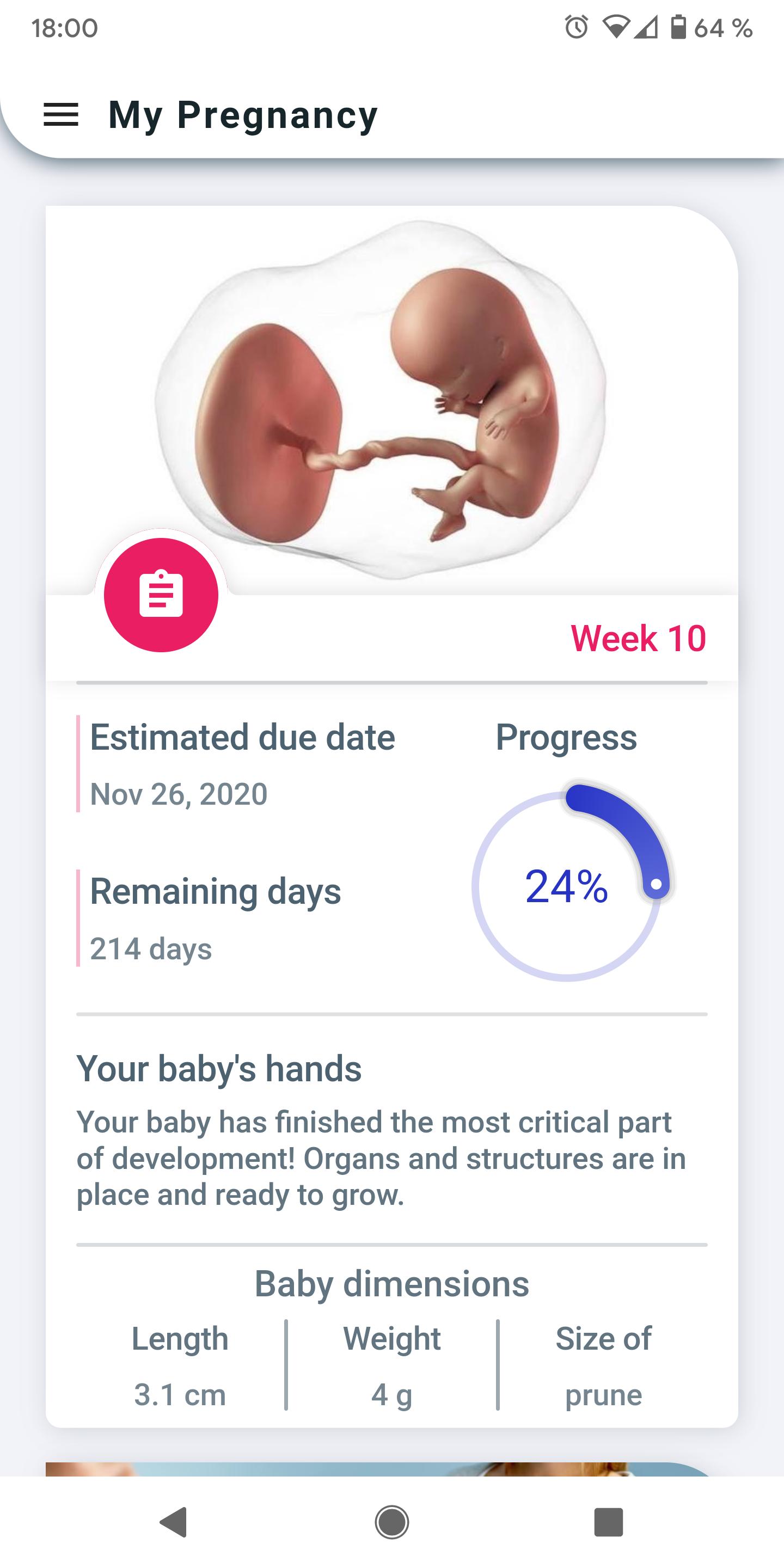 My Pregnancy Tracker Week by Week + Due Date 2.0.37 Screenshot 1