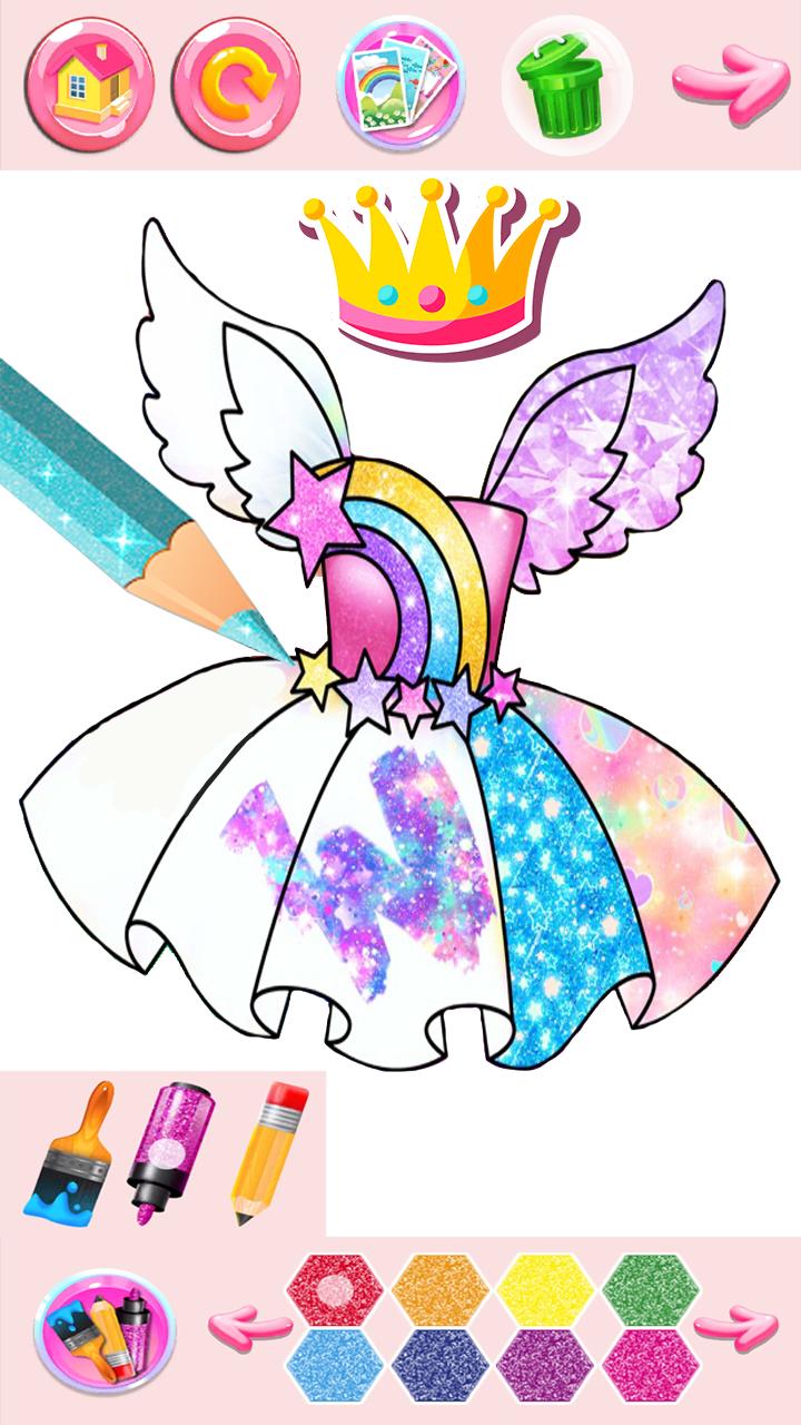 Glitter Ladybug dress Coloring Book 54 Screenshot 2