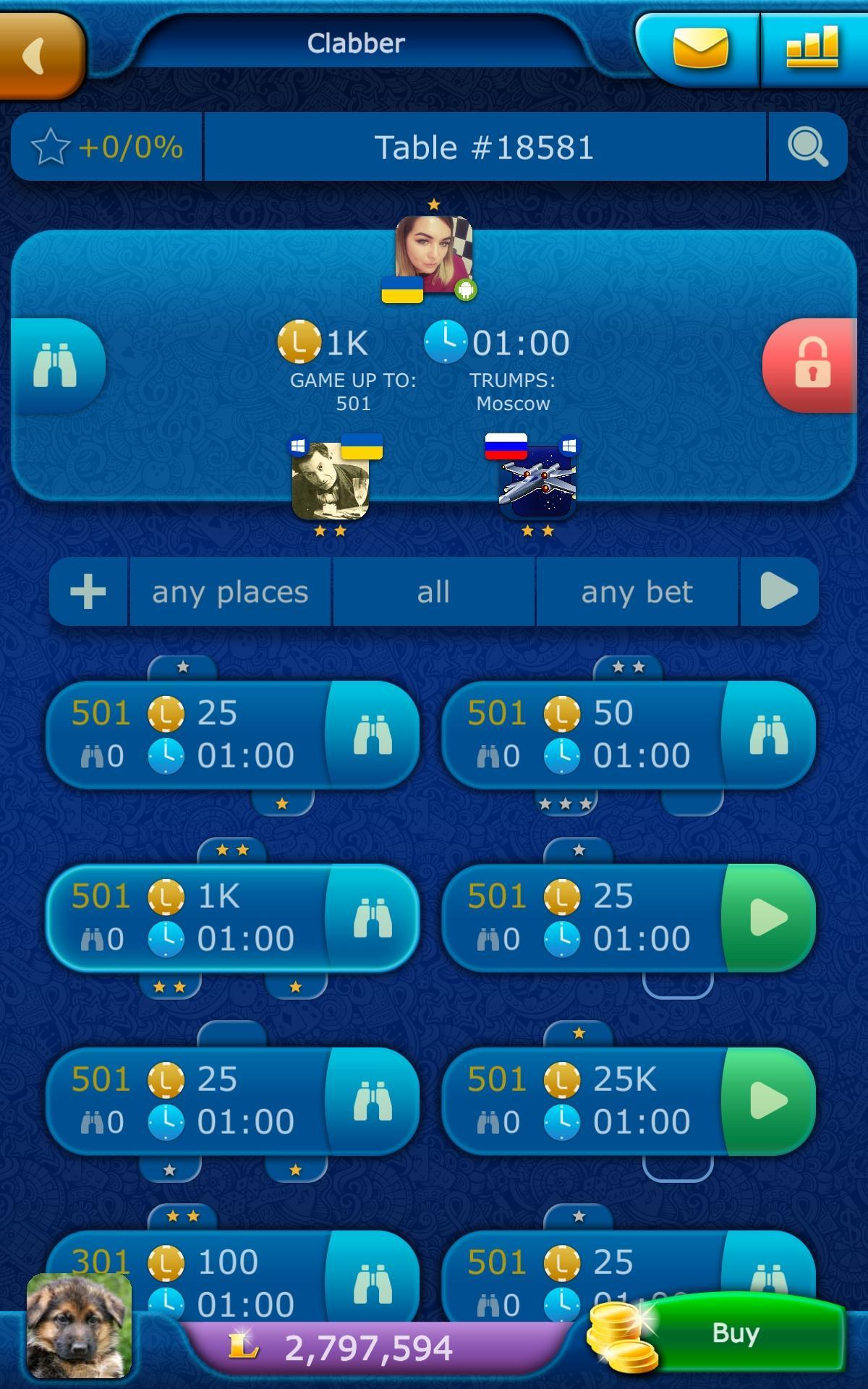 Clabber LiveGames - free online card game 4.02 Screenshot 11