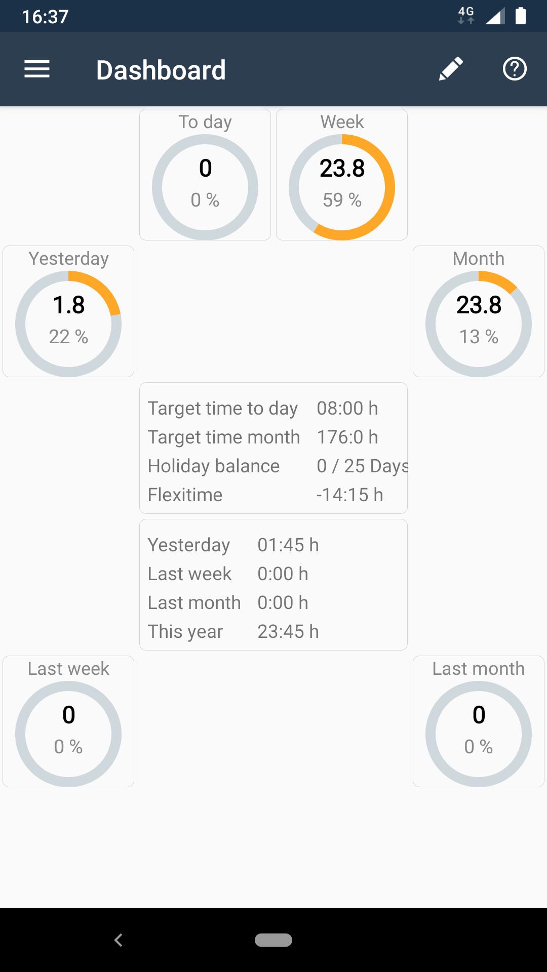 Nanotime Time tracker 2.2.0 Screenshot 1