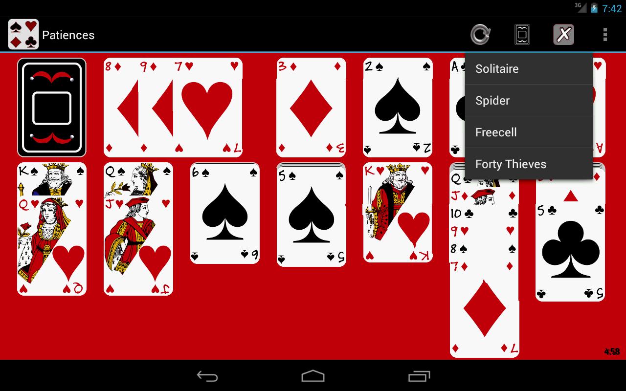 Patiences Solitaire Spider FreeCell Forty Thieves 4.0.3 Screenshot 17