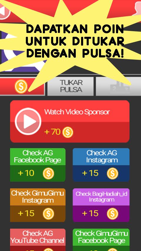 Bola Hadiah Pulsa Gratis Dari Semua Operator 1.01 Screenshot 2