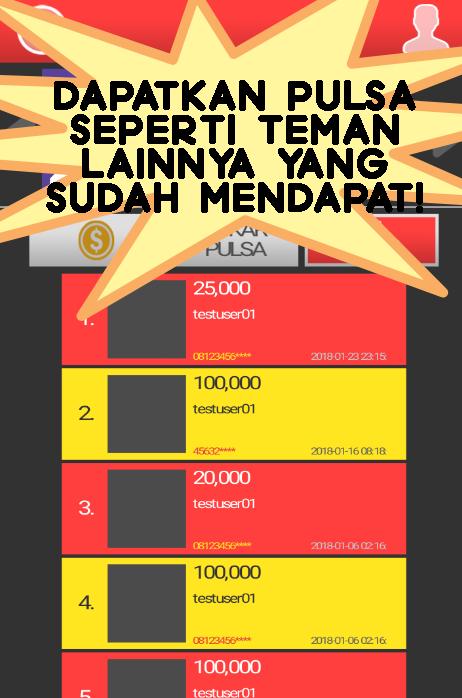 Bola Hadiah Pulsa Gratis Dari Semua Operator 1.01 Screenshot 3