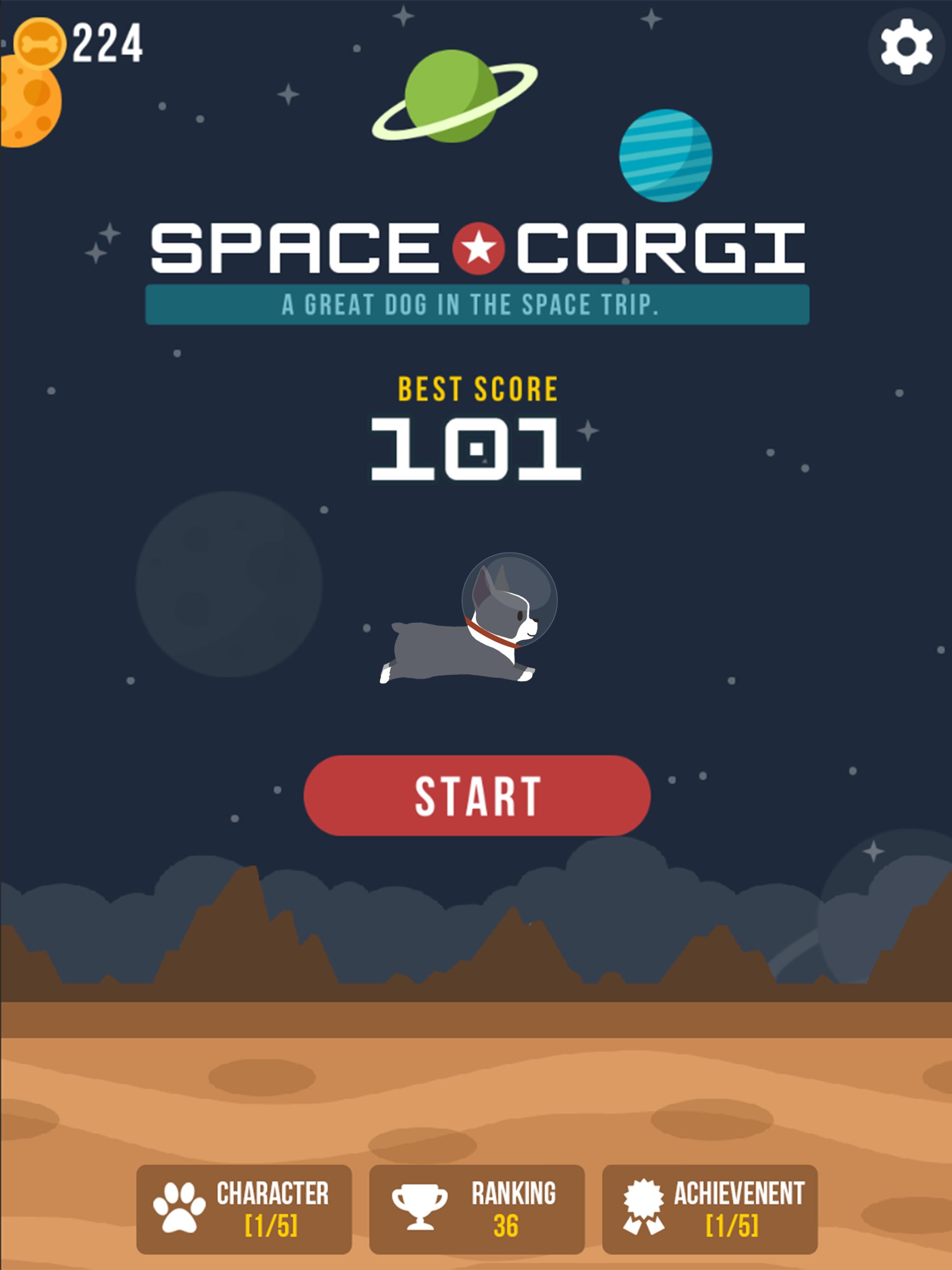 Space Corgi Dog jumping space travel game 27 Screenshot 5