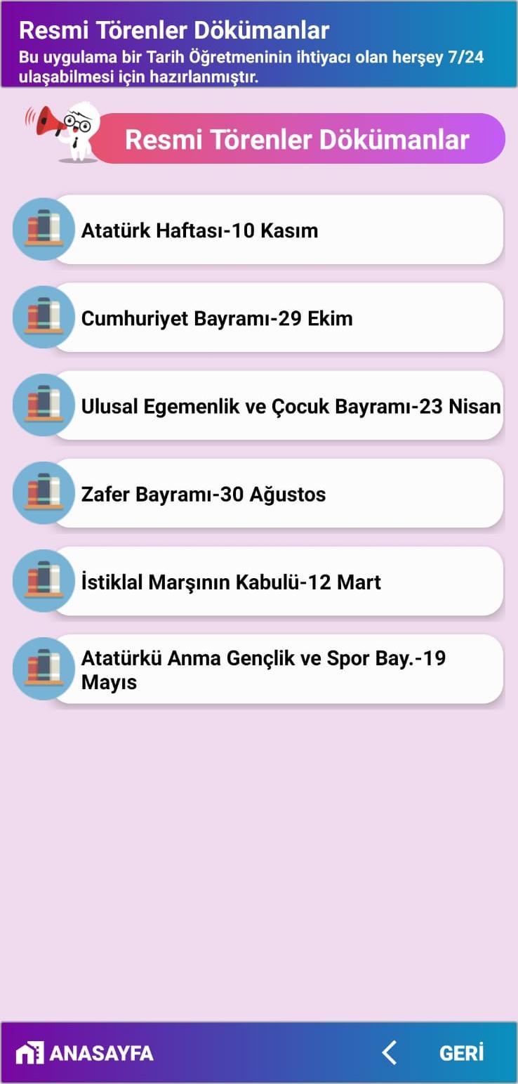 Tarih Ajandası 1.1.1 Screenshot 22