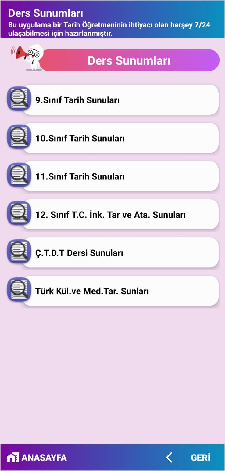 Tarih Ajandası 1.1.1 Screenshot 12