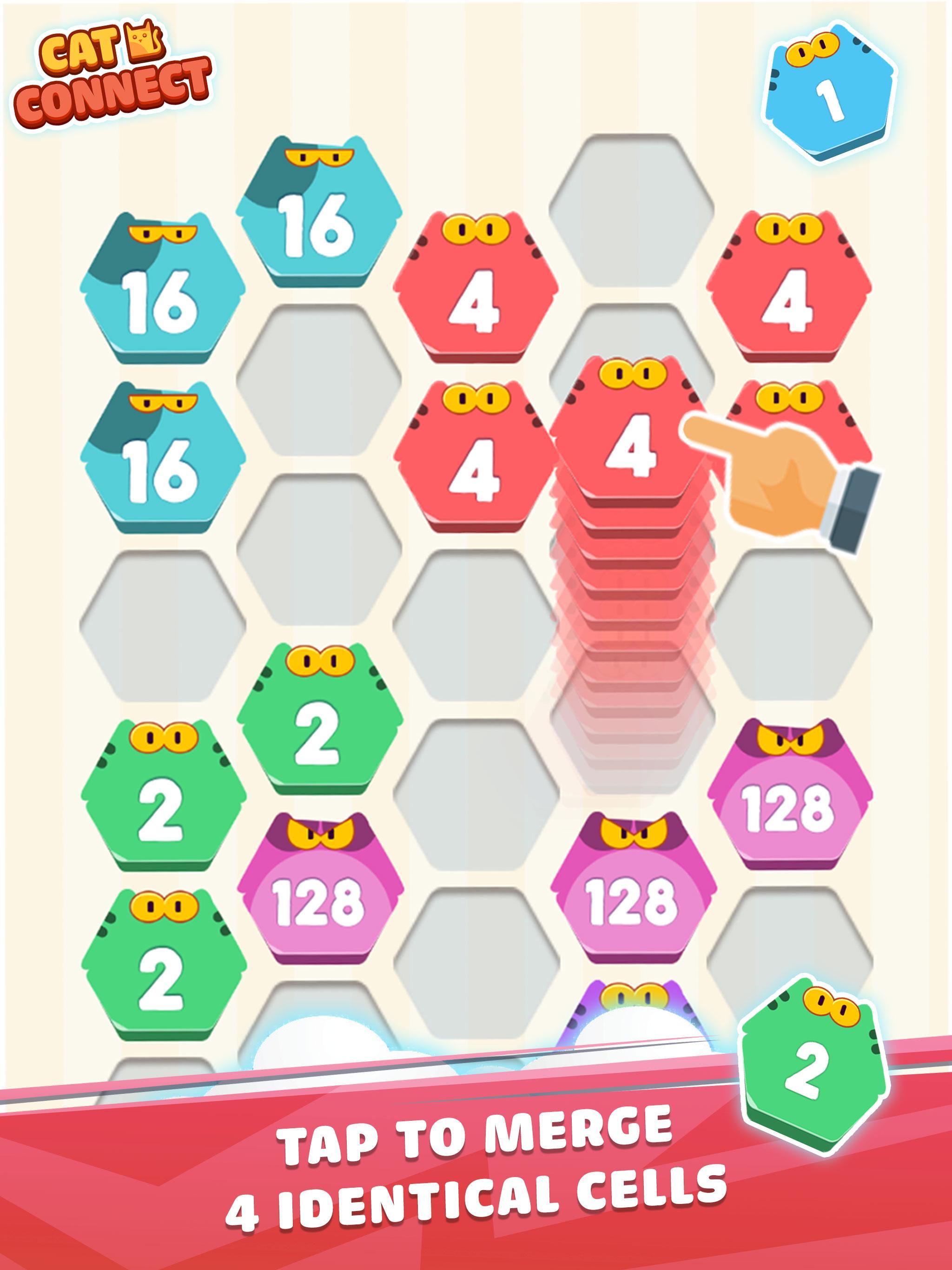 Cat Cell Connect - Merge Number Hexa Blocks 1.1.2 Screenshot 11