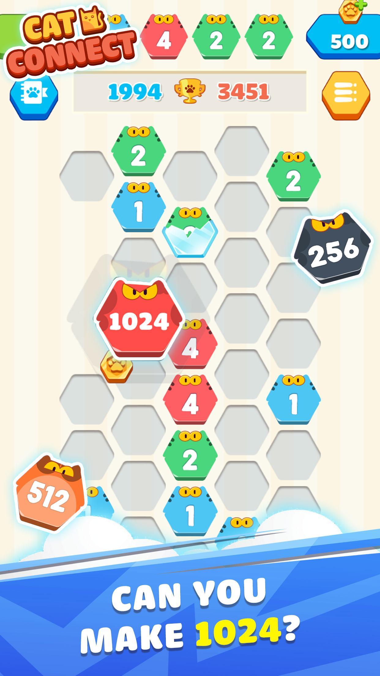 Cat Cell Connect - Merge Number Hexa Blocks 1.1.2 Screenshot 3