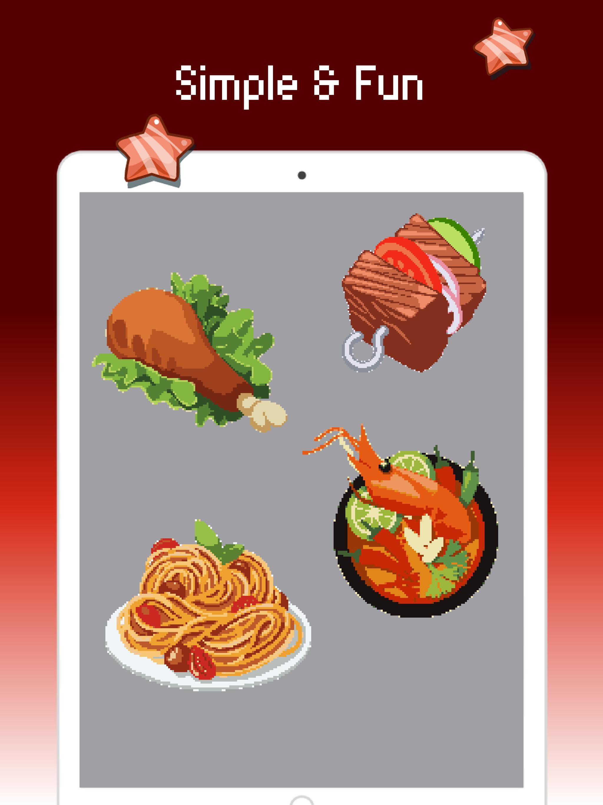 Food color by number : Pixel art coloring 1.4 Screenshot 10