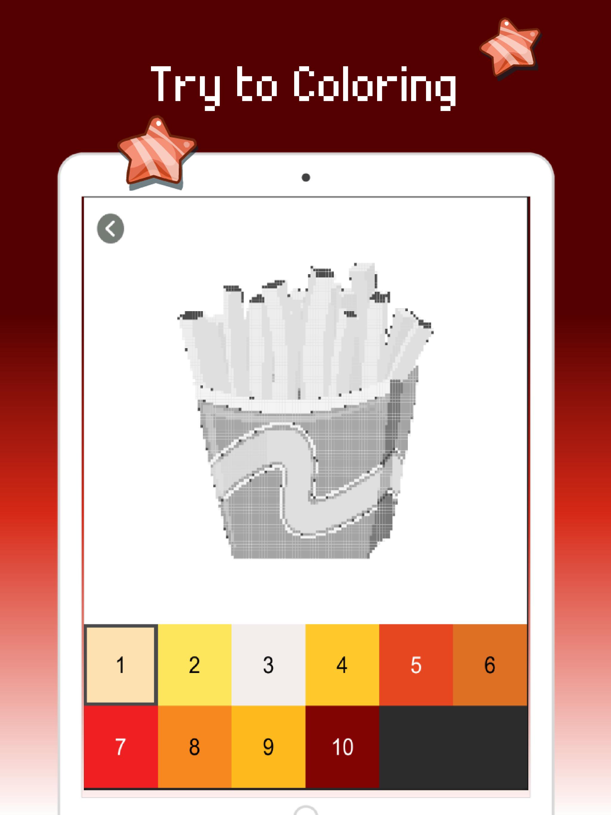 Food color by number : Pixel art coloring 1.4 Screenshot 13