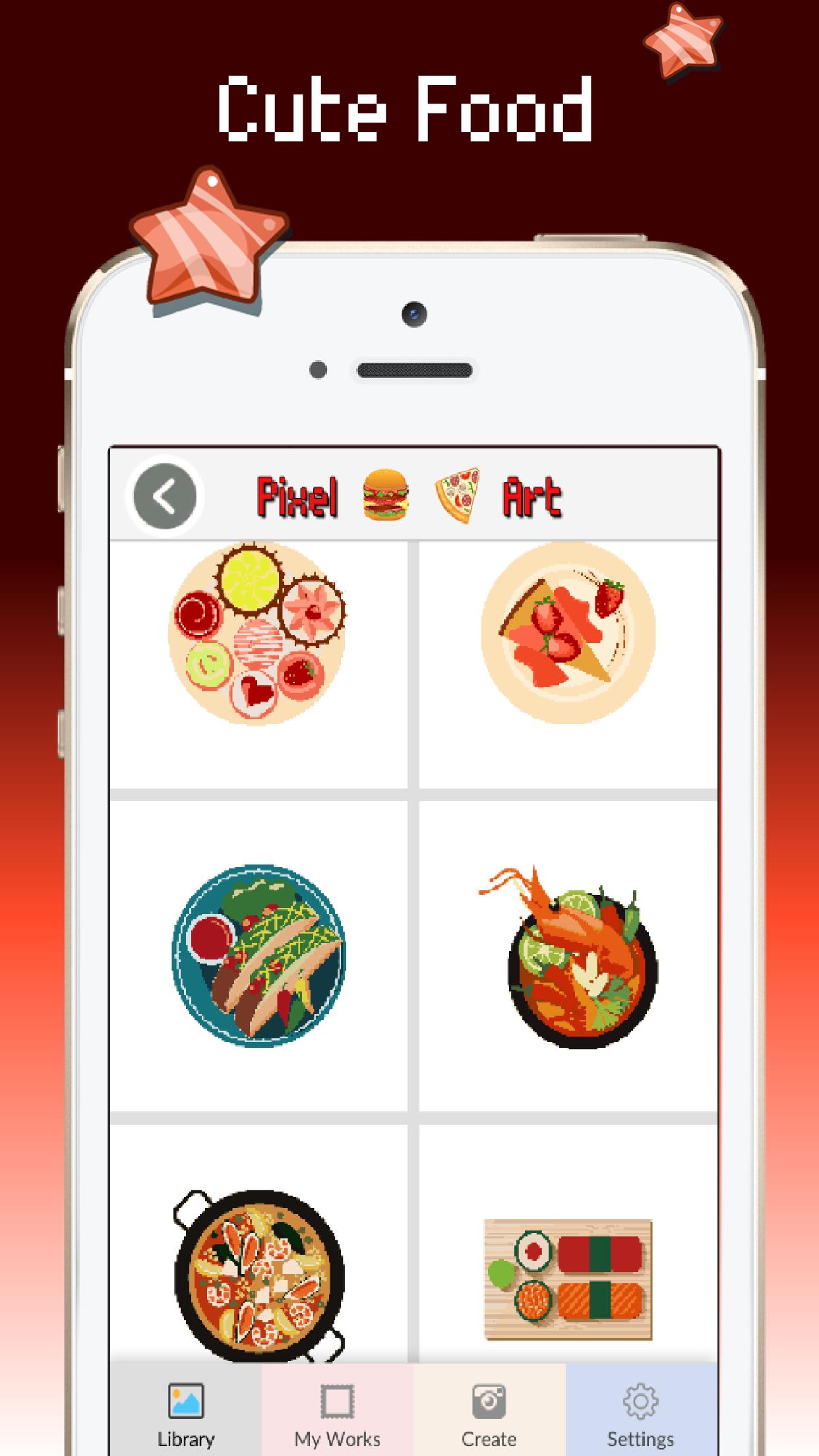 Food color by number : Pixel art coloring 1.4 Screenshot 2