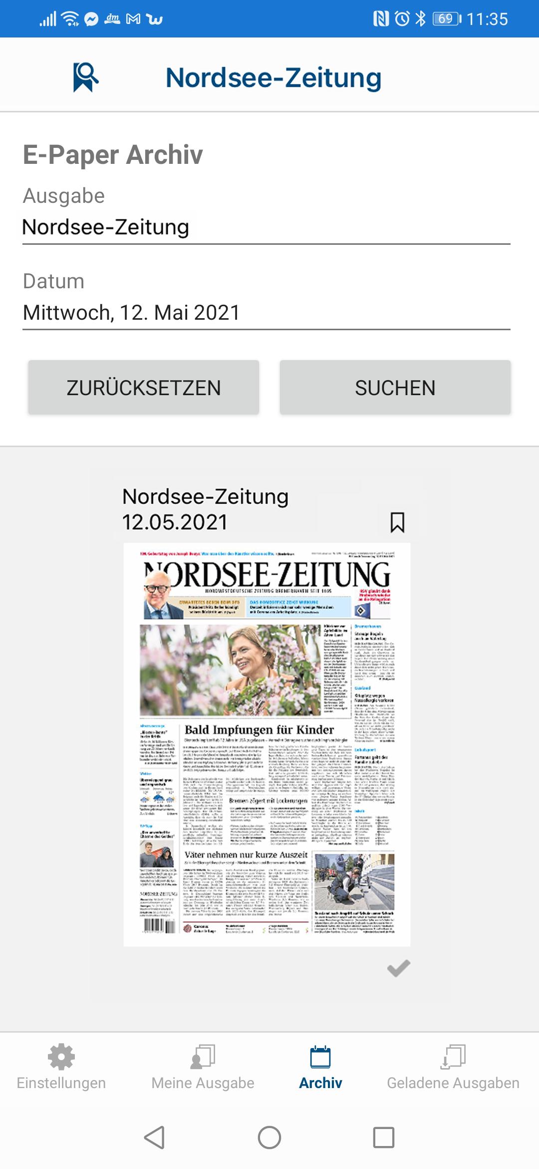NORDSEE-ZEITUNG e-Paper 4.0.1 Screenshot 7