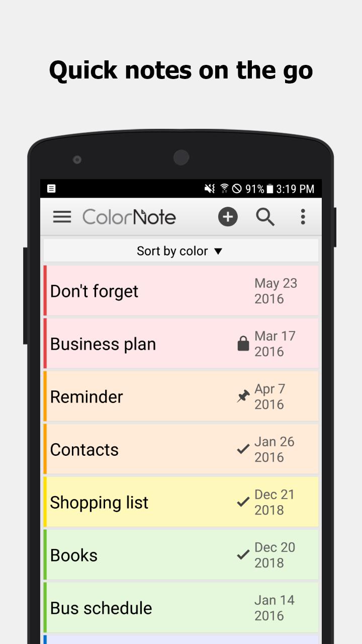 ColorNote Notepad Notes 4.1.9 Screenshot 1