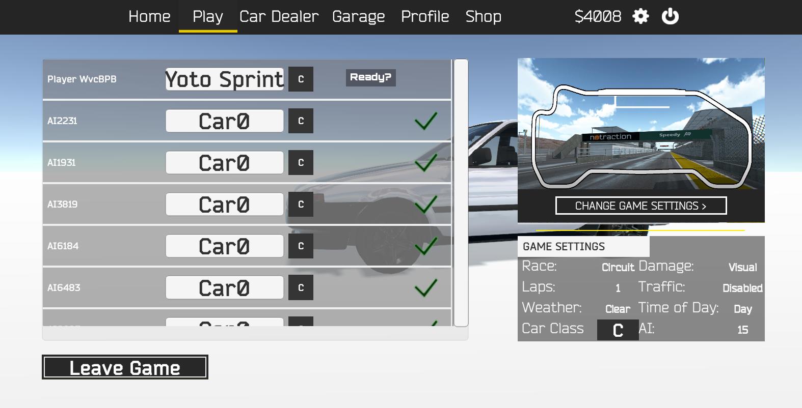 Tuner Z - Car Tuning and Racing Simulator 0.9.6.2.4.6 Screenshot 10