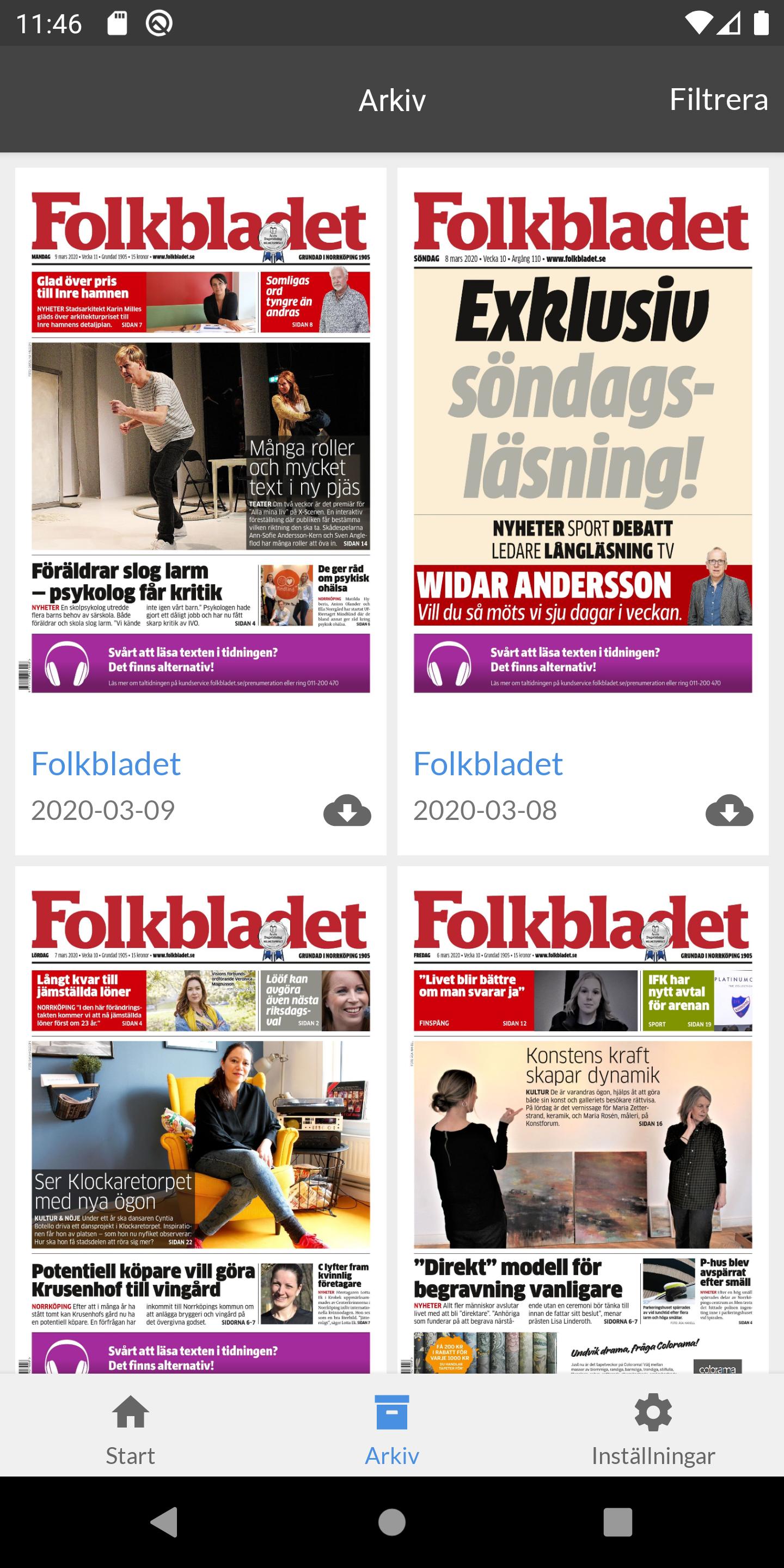 E-tidning Folkbladet 8.8.2 Screenshot 2