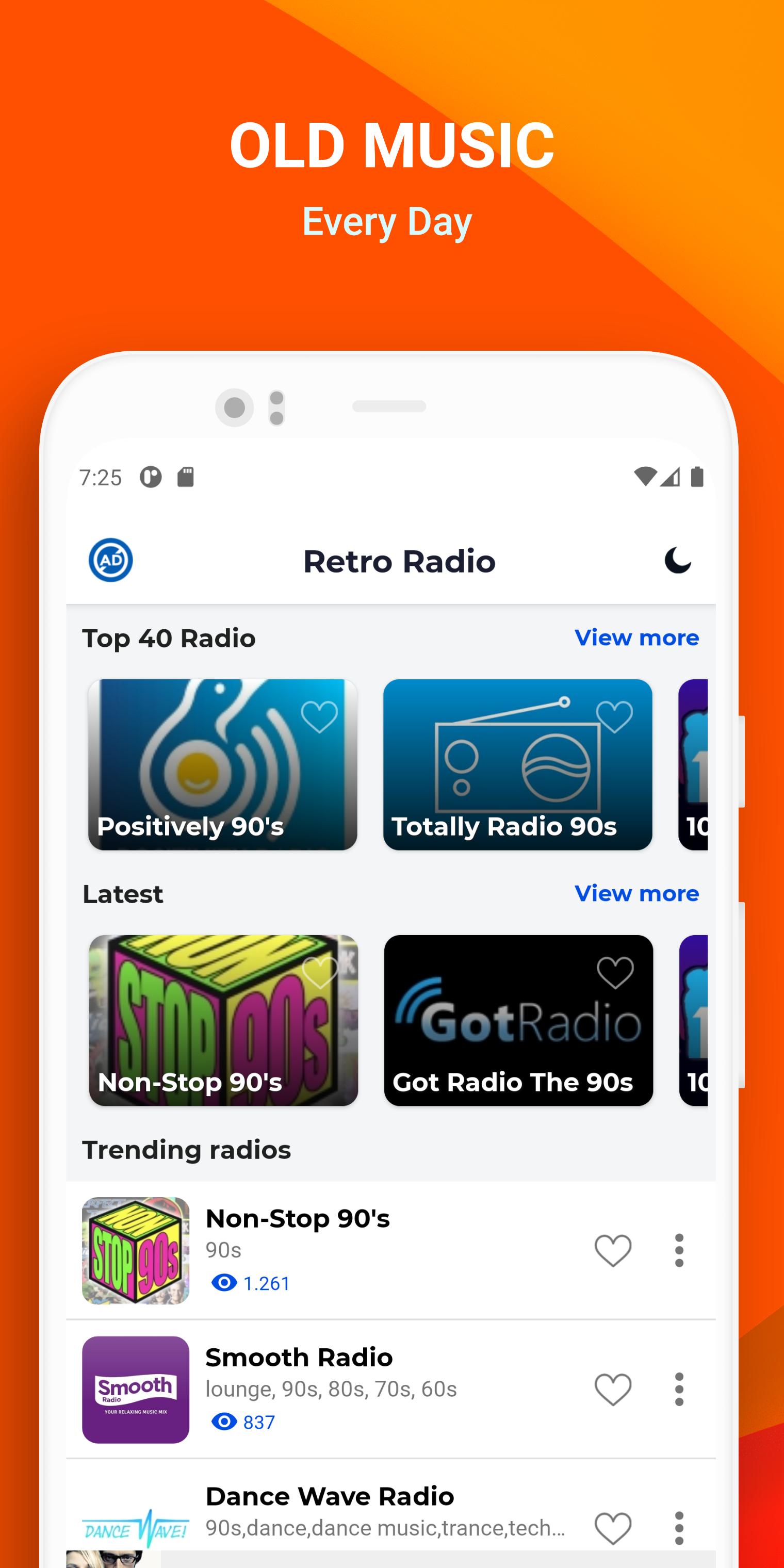 90s 80s 70s 60s 50s Music - Radio and Podcasts 7.0 Screenshot 3
