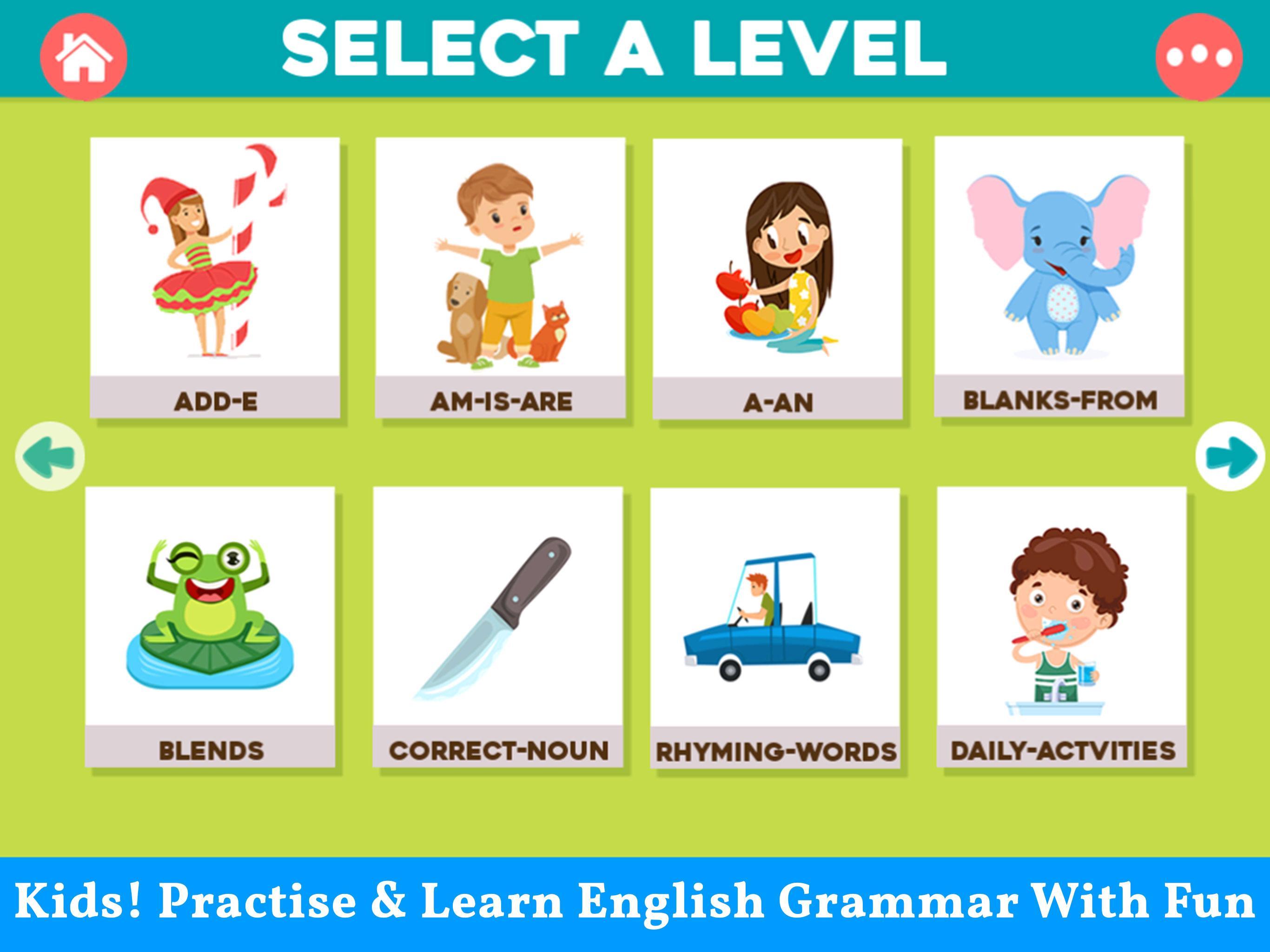English Grammar and Vocabulary for Kids 13.0 Screenshot 1