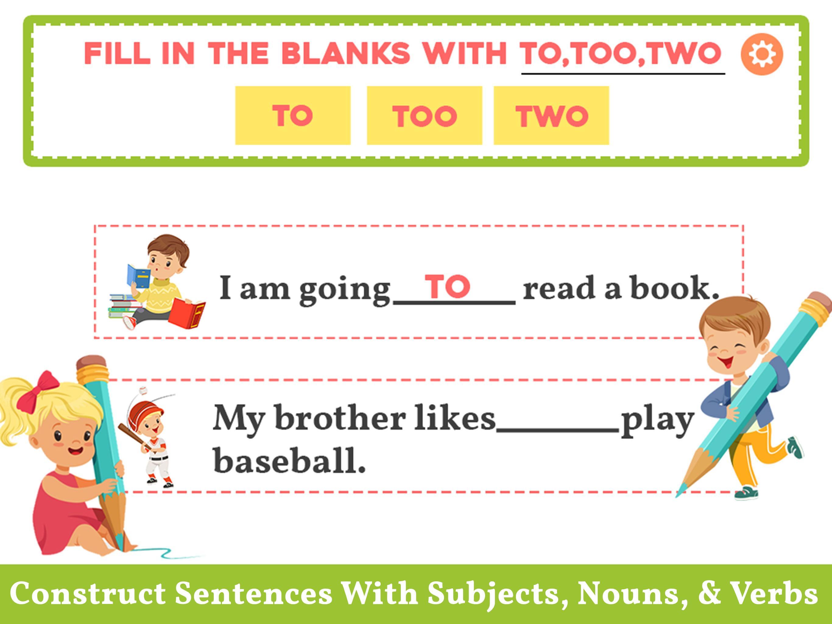 English Grammar and Vocabulary for Kids 13.0 Screenshot 3