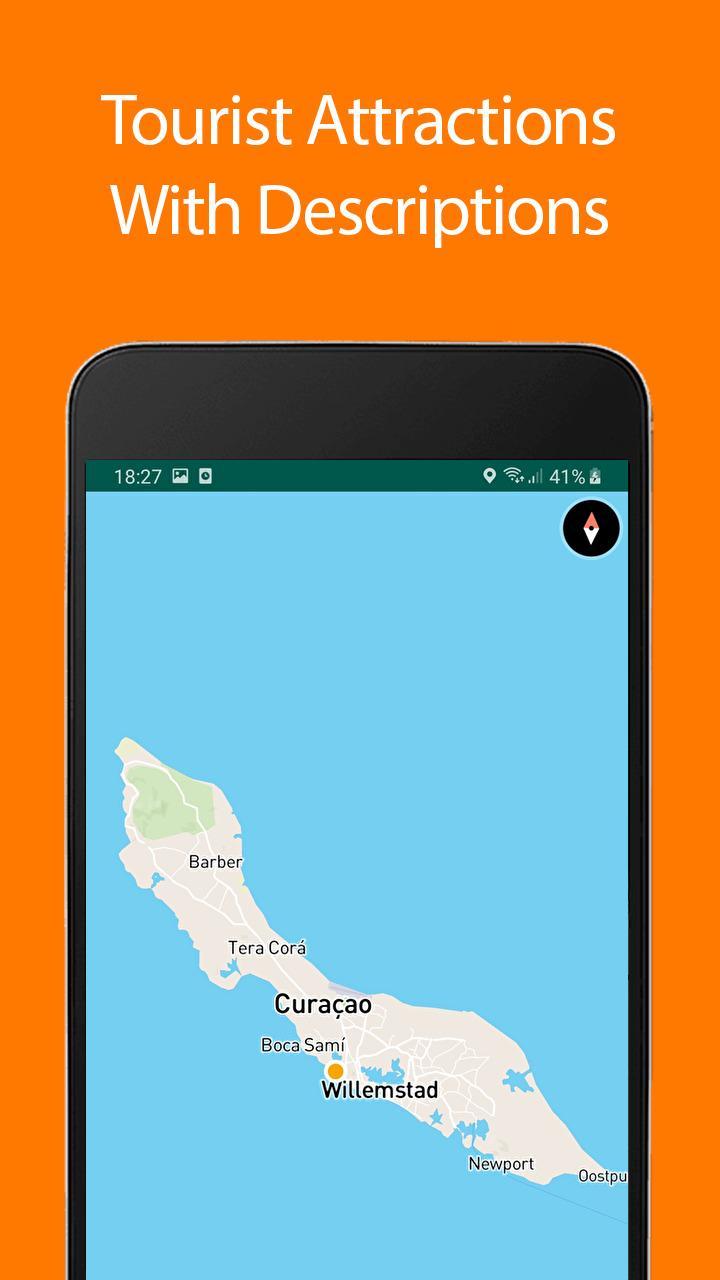 Curacao Offline Map and Travel Guide 1.42 Screenshot 1