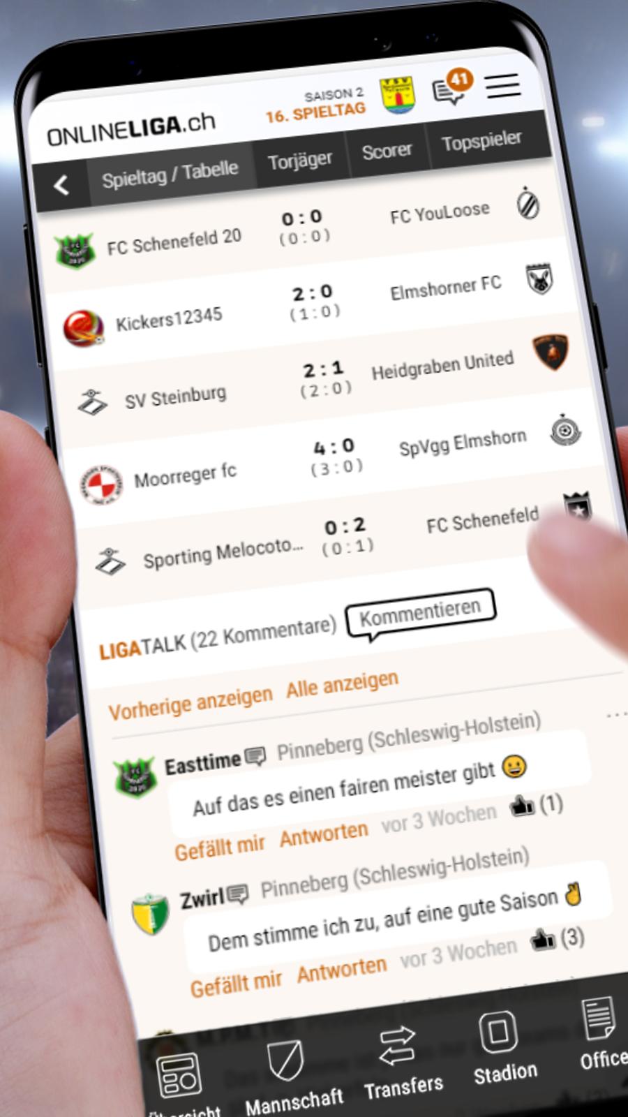 ONLINELIGA.ch Online Fußballmeisterschaft Schweiz 0.3.7 Screenshot 6