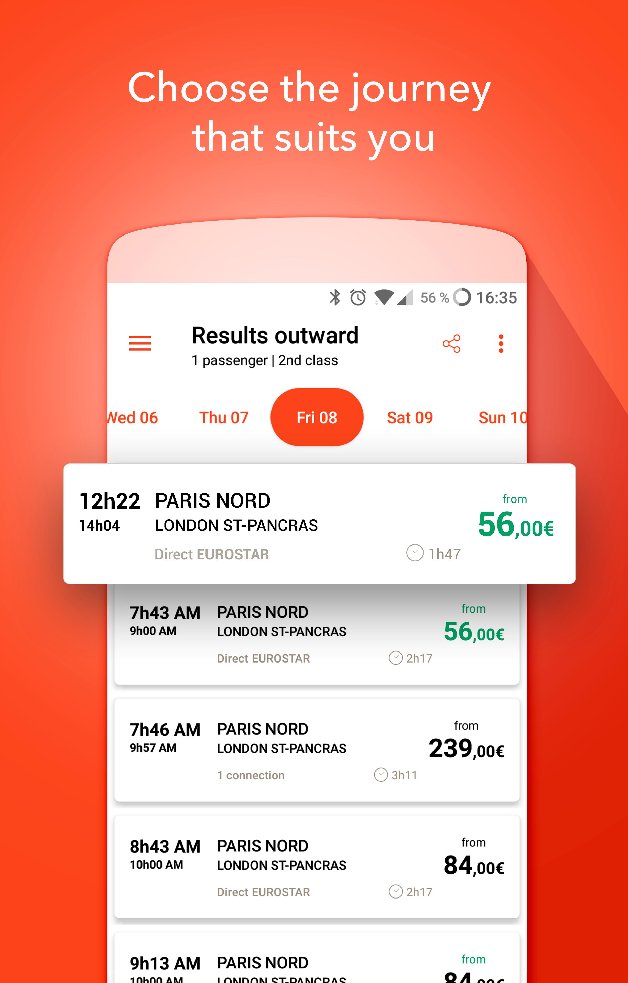 Oui.sncf : Cheap Train & Bus tickets for France 87.3.2 Screenshot 1