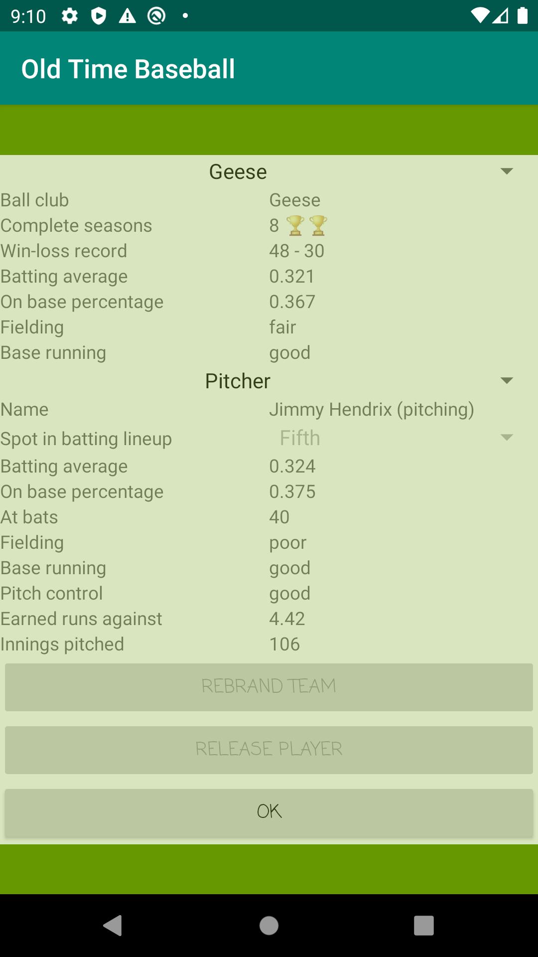 Old Time Baseball A Game In The Age of Radio 58.0 Screenshot 3