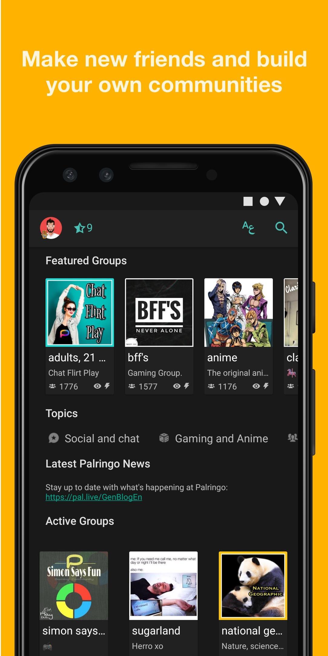Palringo Group Messenger - chat, play games & more 9.2.1 Screenshot 1