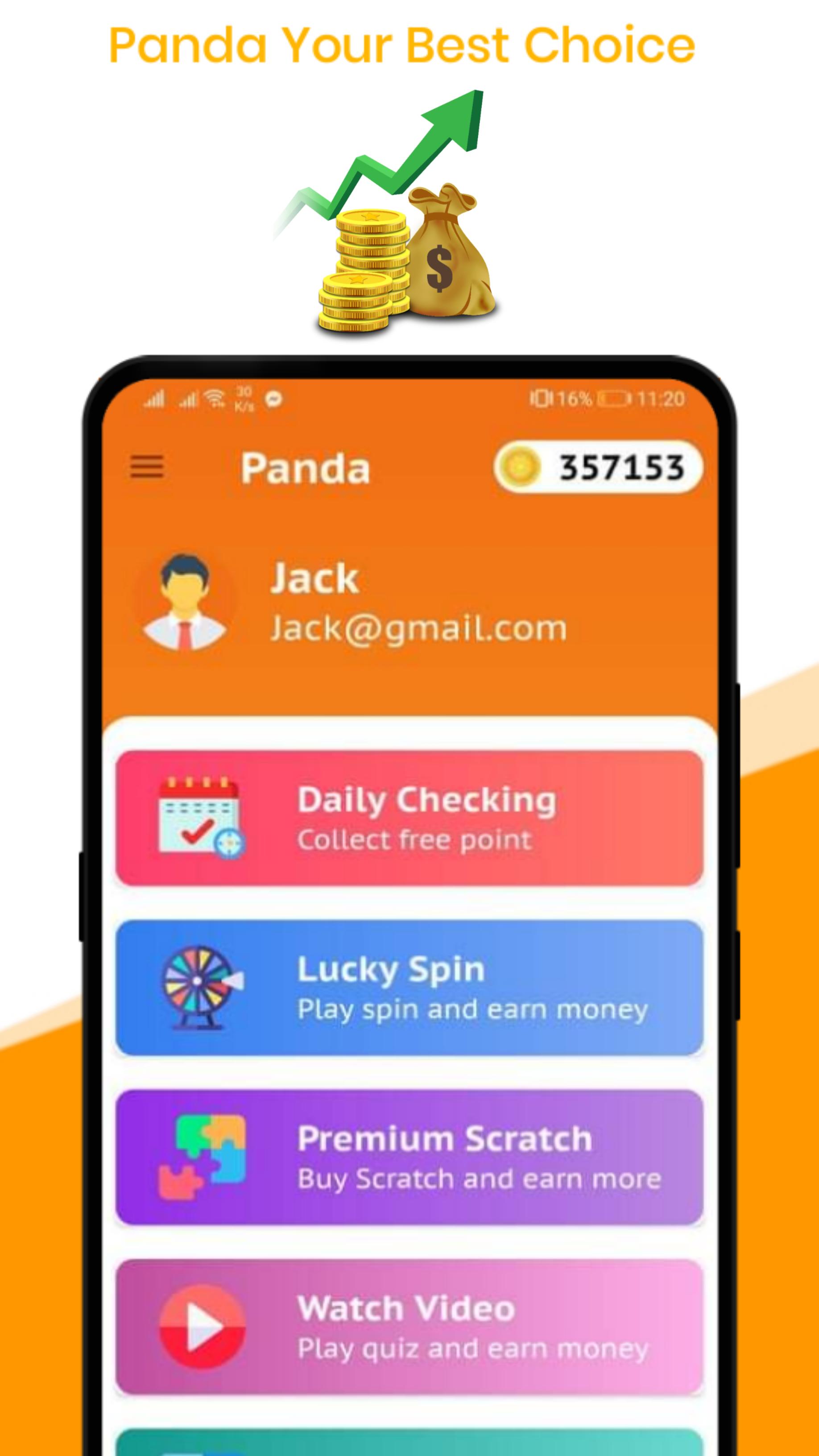 Panda ☞Gift Card & win Reward 6.4 Screenshot 2