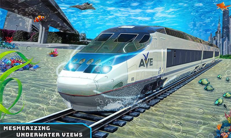 Underwater Bullet Train Simulator : Train Games 3.0.2 Screenshot 1