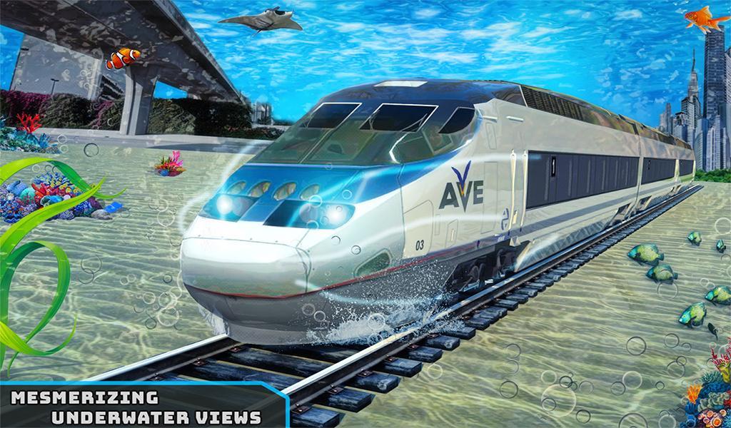 Underwater Bullet Train Simulator : Train Games 3.0.2 Screenshot 9
