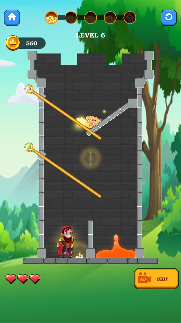 Hero & Queen Rescue : Pull The Pin 1.0 Screenshot 1