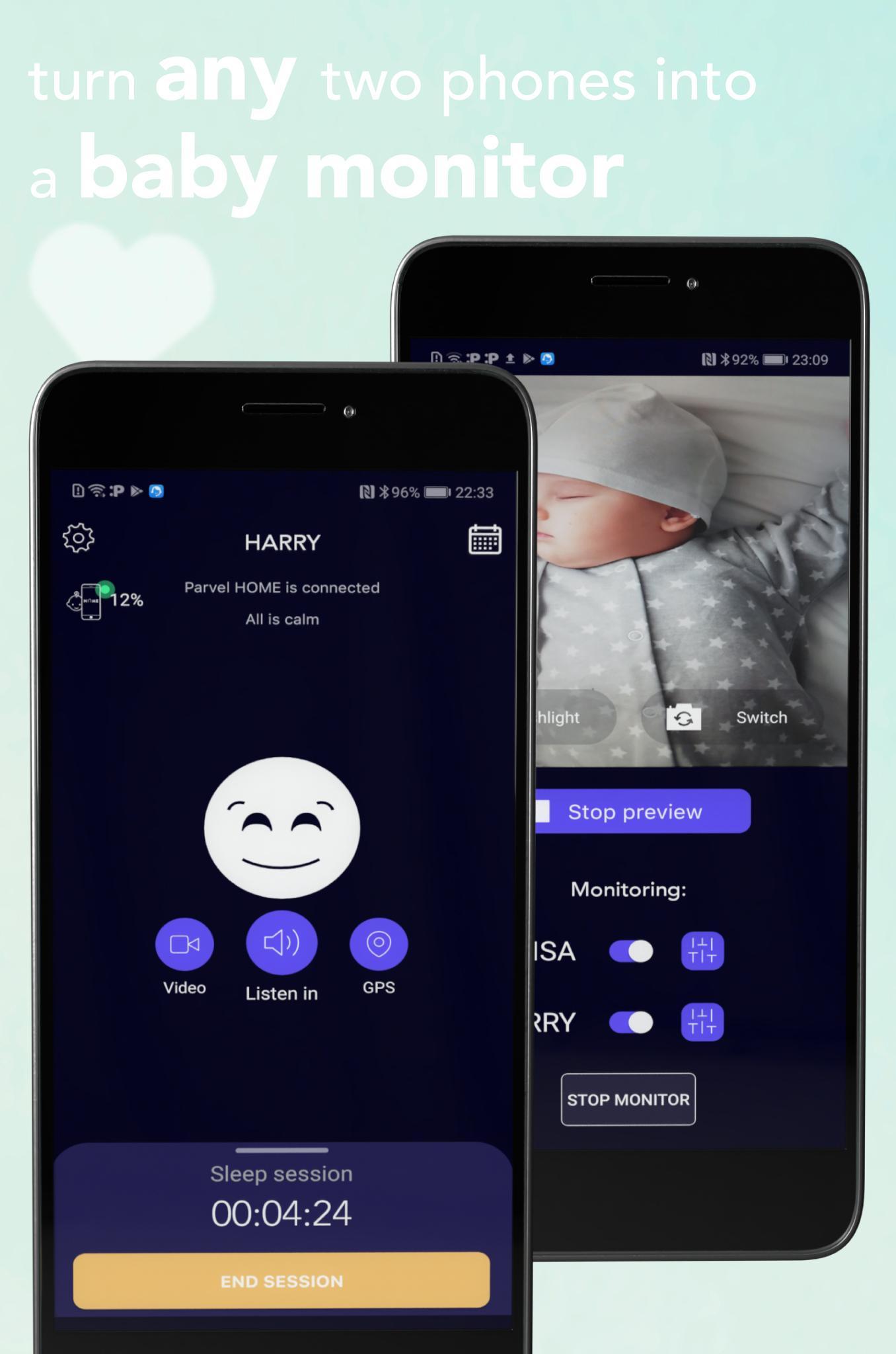 Parvel Smartphone baby monitor 2.6.02 Screenshot 1
