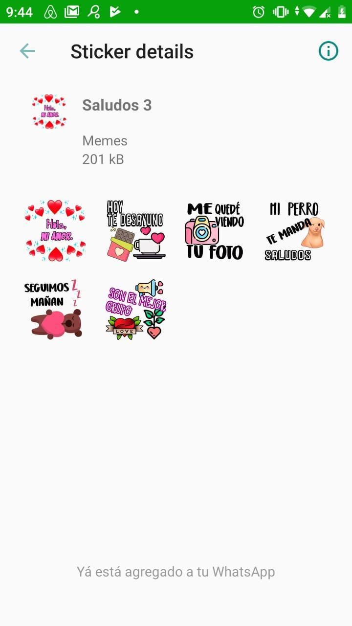 Stickers de saludos en español para WhatsApp 6 Screenshot 6