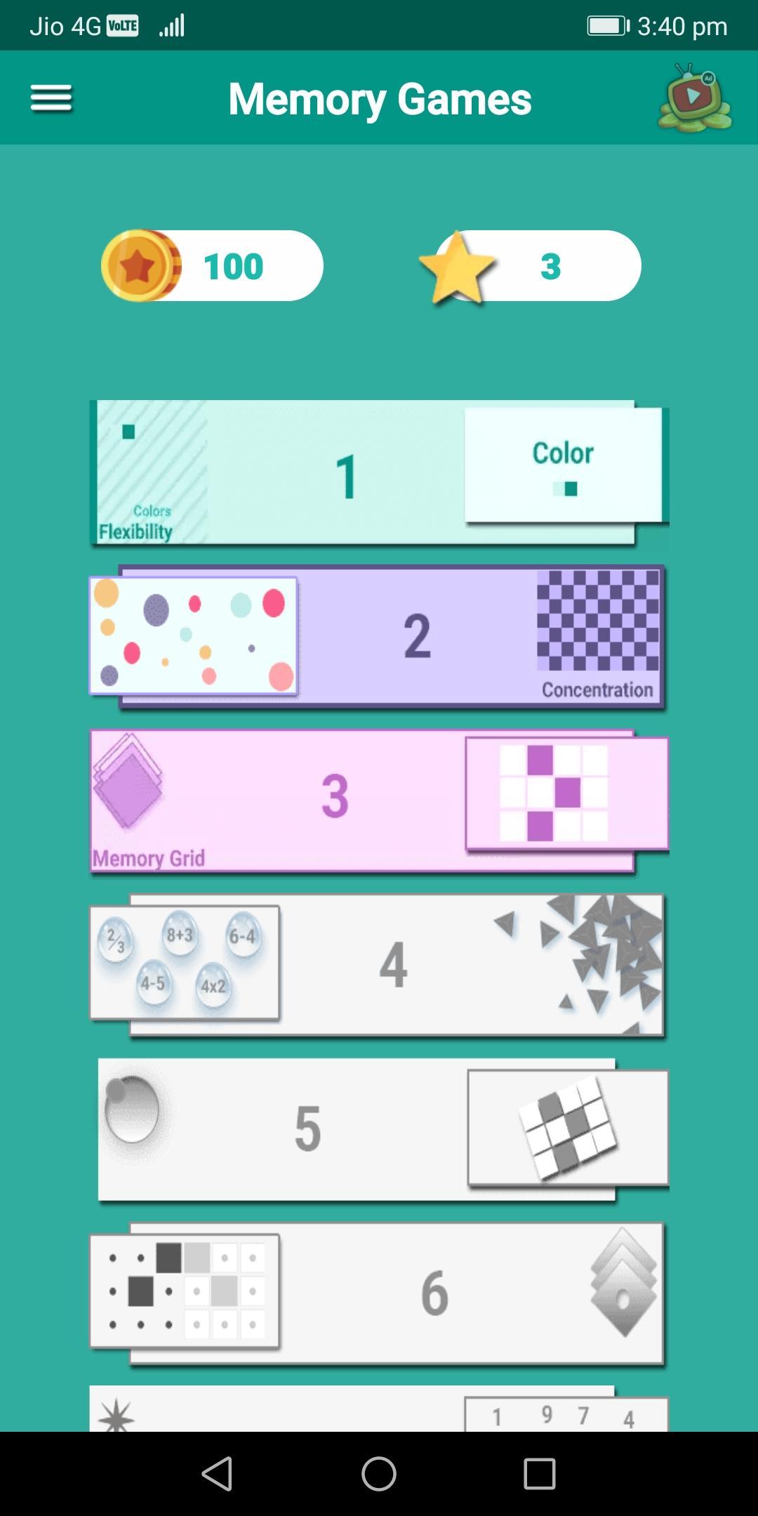 Genius Memory Games 1.8 Screenshot 2