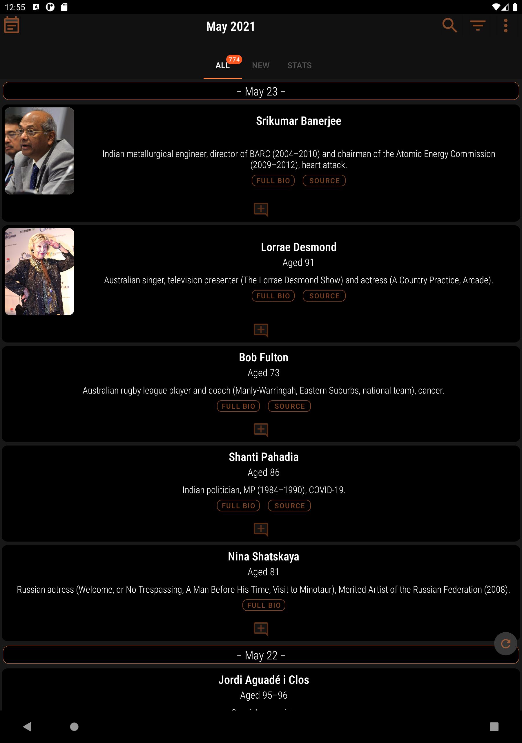 Who Has Died Recently? Celebrity & Notable Deaths 3.8.7 Screenshot 12
