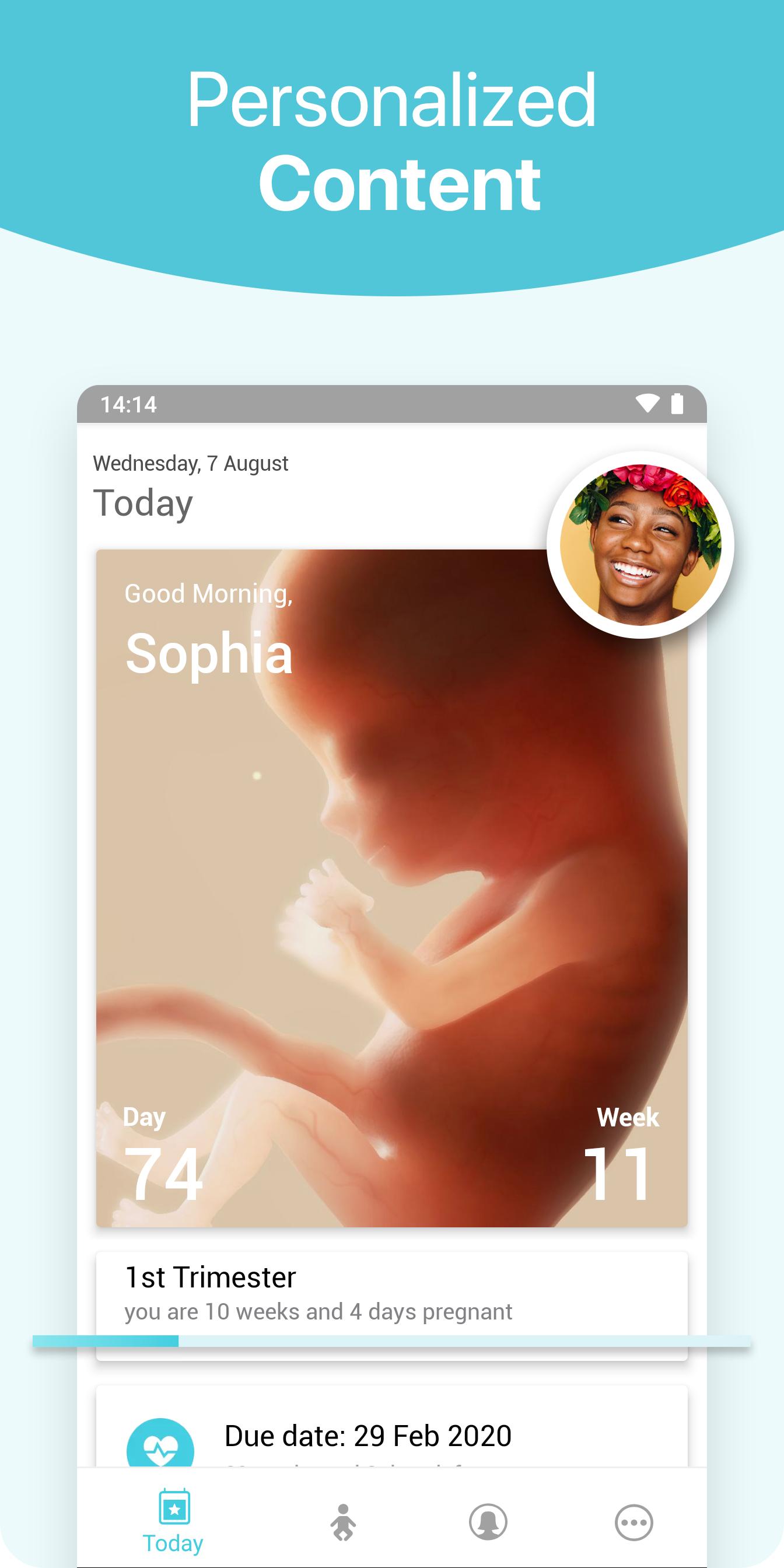 Pregnancy + tracker 5.9.1 Screenshot 1