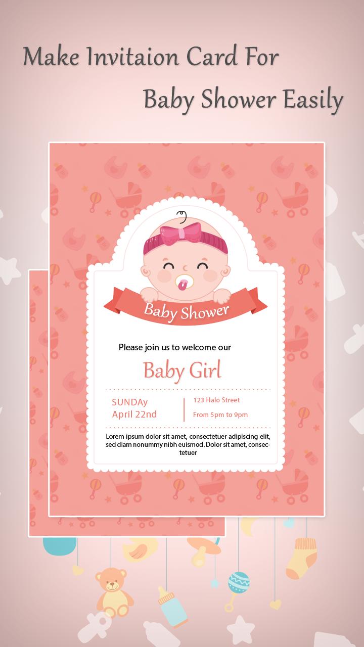 Baby Shower Invitation Card Maker 1.5 Screenshot 1